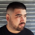 French Crop, Short, Short Beard, Skin Fade, Wavy