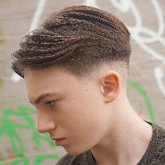 Middle Parting, Skin Fade, Straight