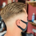 Pushed Back, Short, Skin Fade, Straight