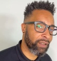 Afro, Short Beard, Skin Fade