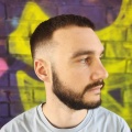 Crew Cut, Short, Short Beard, Skin Fade, Straight